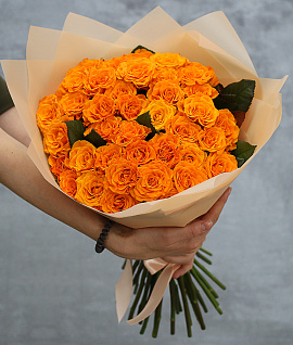 Букет из 39 оранжевых роз 40-50 см (Россия) Час Пик